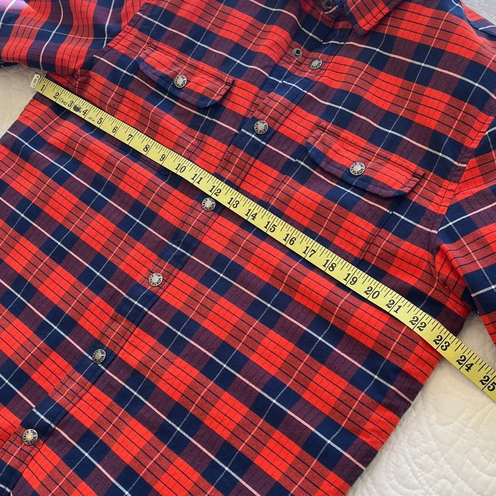 The North Face Plaid‎ Shacket Men’s Large Insulated Jacket Blue Orange Hiking